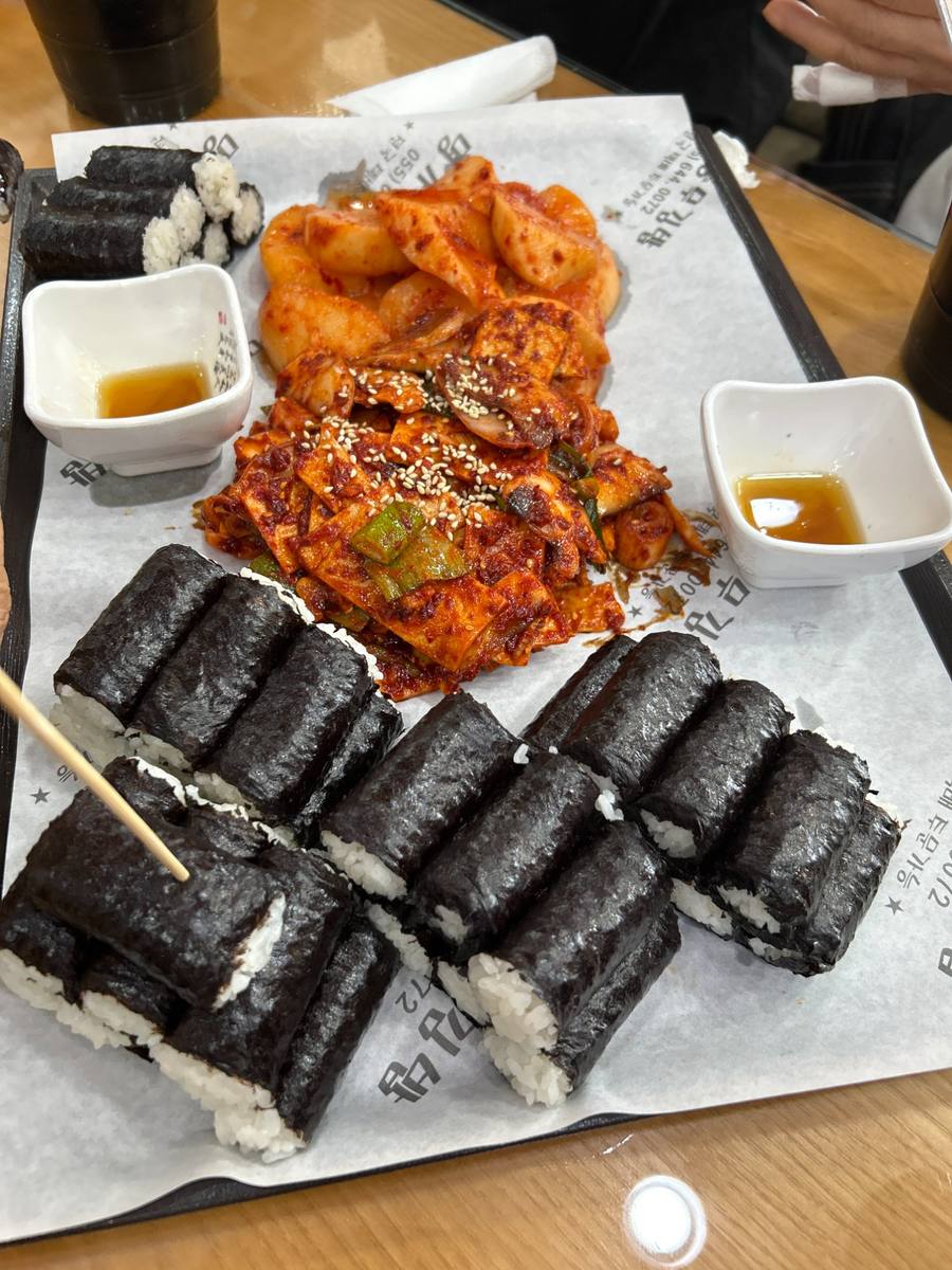 Kimbap with sides